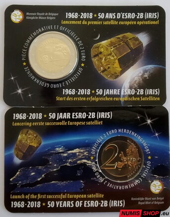 Belgicko 2 euro 2018 - Družica ESRO - COIN CARD