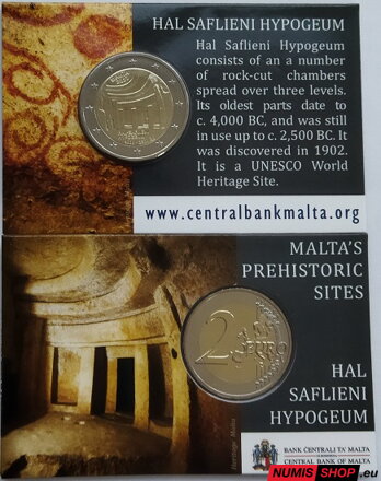 Malta 2 euro 2022- Hypogeum Hal Saflieni - COIN CARD