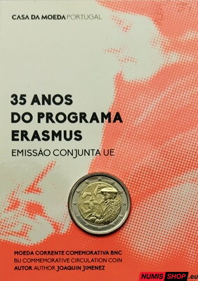 Portugalsko 2 euro 2022 - Erasmus - COIN CARD