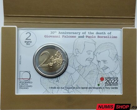 Taliansko 2 euro 2022 - Falcone - Borsellino - COIN CARD