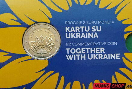 Litva 2 euro 2023 - Together with Ukraine - COIN CARD