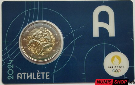 Francúzsko 2 euro 2024 - OH Paríž 2024 - A - COIN CARD 