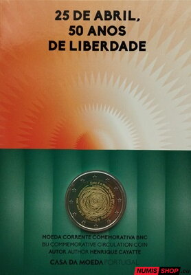 Portugalsko 2 euro 2024 - Karafiátová revolúcia - COIN CARD