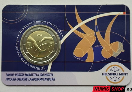 Fínsko 2 euro 2025 - Fínsko-švédska atletika - COIN CARD (FIN/SWE)