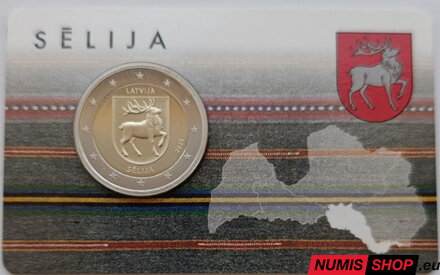 Lotyšsko 2 euro 2025 - Selija - COIN CARD