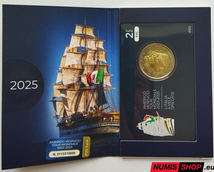 Taliansko 2 euro 2025 - Amerigo Vespucci - COIN CARD