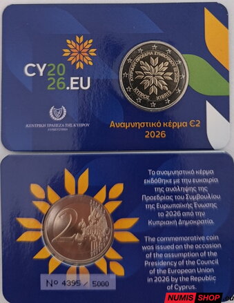 Cyprus 2 euro 2026 - Predsedníctvo - COIN CARD