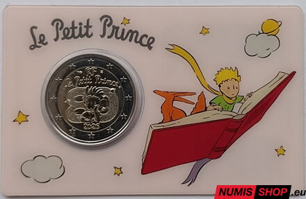 Francúzsko 2 euro 2026 - Malý princ - kniha - ružová - COIN CARD