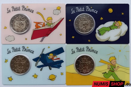 Francúzsko 4 x 2 euro 2026 - Malý princ - komplet 4 x COIN CARD