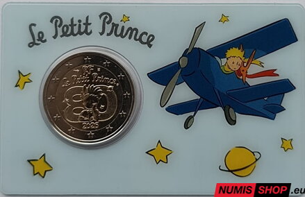 Francúzsko 2 euro 2026 - Malý princ - lietadlo - modrá - COIN CARD