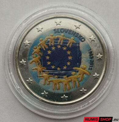 Slovensko 2 euro 2015 - 30 rokov vlajky EÚ - COLOR