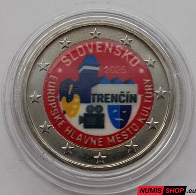 Slovensko 2 euro 2026 - Trenčín - Európske hlavné mesto kultúry 2026 - COLOR (červená)