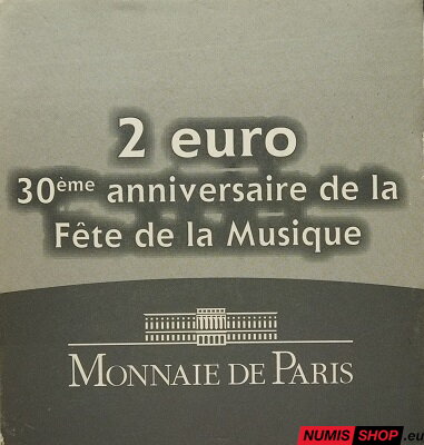 Francúzsko 2 euro 2011 - 30. výročie Sviatku hudby - PROOF