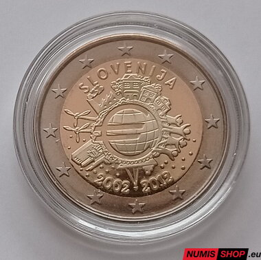 Slovinsko 2 euro 2012 - 10 rokov euro - PROOF