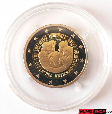 Vatikán 2 euro 2015 - Svetové stretnutie rodín - PROOF