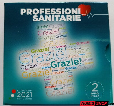 Taliansko 2 euro 2021 - Grazie - PROOF