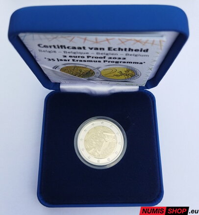 Belgicko 2 euro 2022 - Erasmus - PROOF