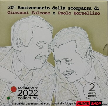 Taliansko 2 euro 2022 - Falcone - Borsellino - PROOF