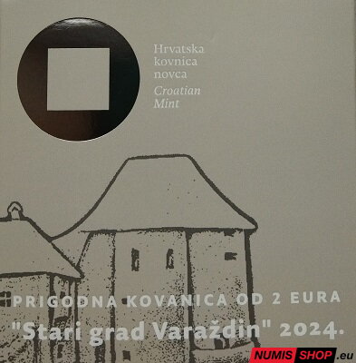Chorvátsko 2 euro 2024 - Staré mesto Varaždin - PROOF Chorvátsko 2 euro 2024 - Staré mesto Varaždin - PROOF