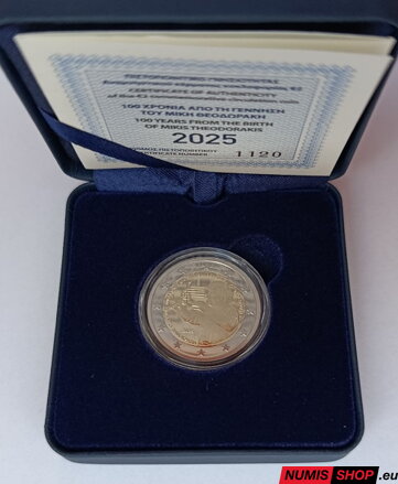 Grécko 2 euro 2025 - Mikis Theodorakis - PROOF
