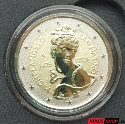 San Maríno 2 euro 2025 - Michelangelo - REVERSE PROOF