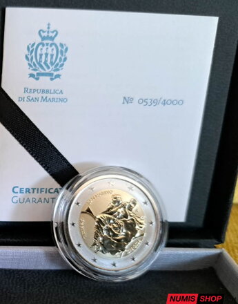 San Maríno 2 euro 2026 - Tiziano - REVERSE PROOF