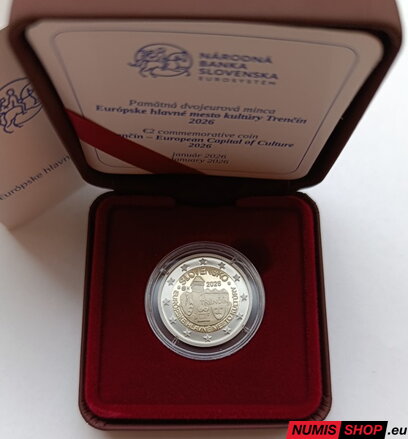 Slovensko 2 euro 2026 - Trenčín - Európske hlavné mesto kultúry 2026 - PROOF