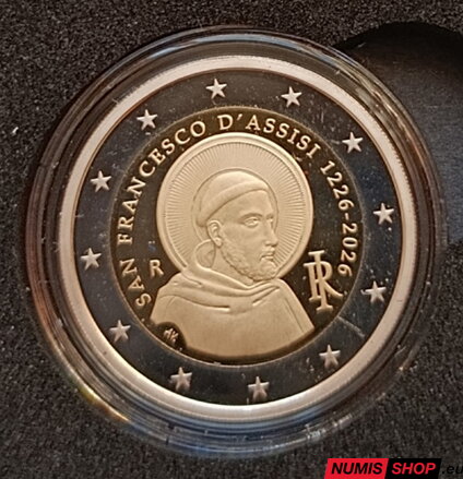 Taliansko 2 euro 2026 - Svätý František z Assisi - PROOF