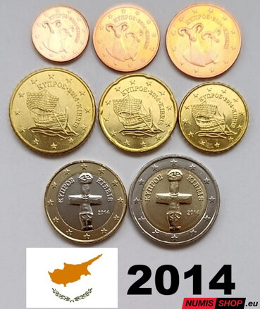 Sada Cyprus 2014 - 1 cent - 2 euro - UNC 