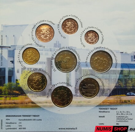 Sada Fínsko 2022 II (1 x pamätné 2-euro)
