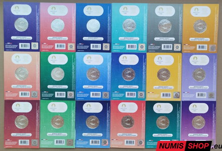 Francúzsko 18 x 10 euro 2024 - OH Paríž - komplet séria