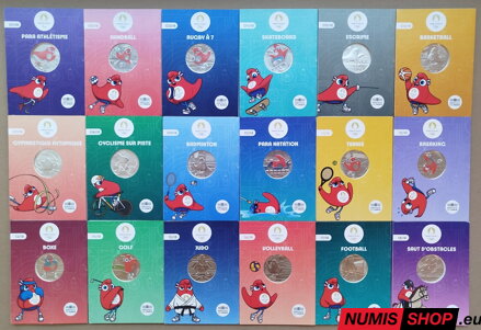 Francúzsko 18 x 10 euro 2024 - OH Paríž - komplet séria