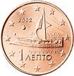 1 cent Grécko 2006 - UNC