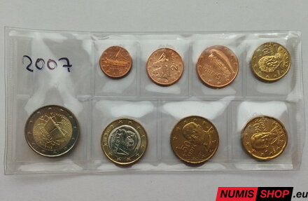 Sada Grécko 2007 - 1 cent - 2 euro (Rímska zmluva) - UNC 