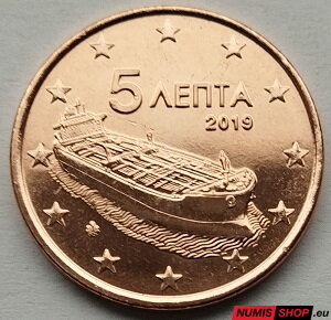 5 cent Grécko 2019 - UNC 