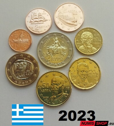 Sada Grécko 2023 - 1 cent - 2 euro - UNC 