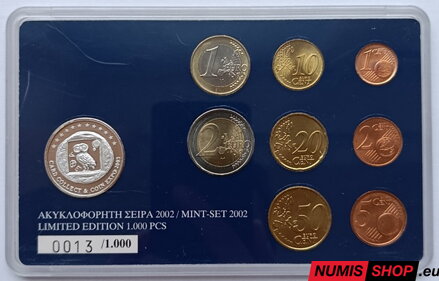 Sada Grécko 2002 - EXPO 2003 so strieborným žetónom