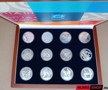 Grécko 12 x 10 euro 2004 - OH Atény - PROOF (Ag925, 408g)
