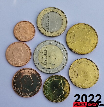 Sada Luxembursko 2022 - 1 cent - 2 euro - UNC 