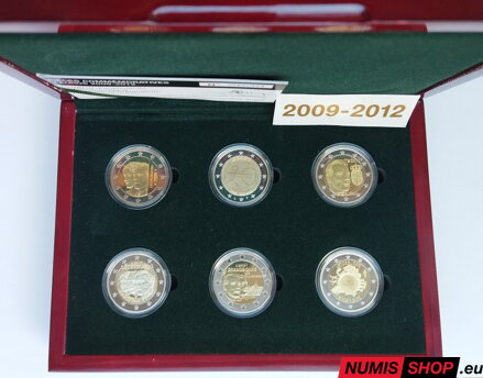 Sada Luxembursko 6 x 2 euro 2009 - 2012 - PROOF