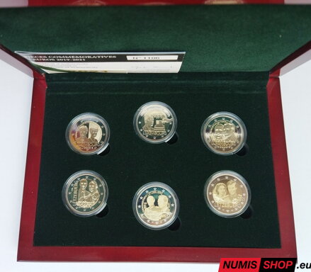 Sada Luxembursko 6 x 2 euro 2019 - 2021 - PROOF