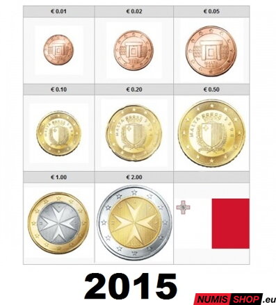 Sada Malta 2015 - 1 cent - 2 euro - UNC