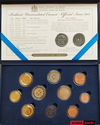 Sada Malta 2012 + pamätné 2 euro - holandská mincovňa