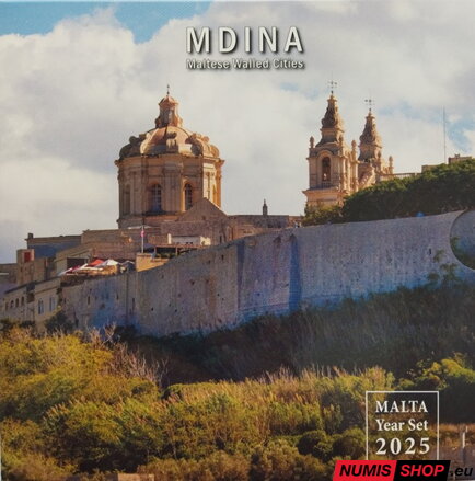 Sada Malta 2025 + pamätné 2 euro Mdina