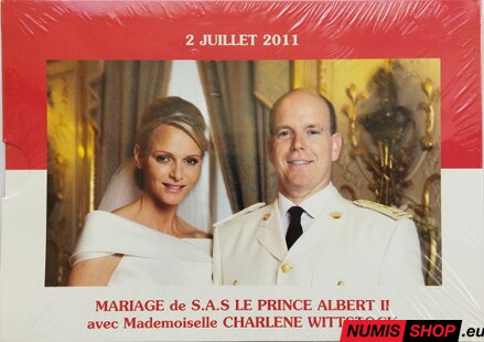 Sada Monako 2011 (3,88 + 2 euro svadba Alberta II. a Charlene Wittstock)