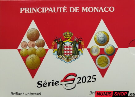 Monako sada 2025 (nový dizajn mincí)