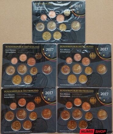 Sada Nemecko 2017 - A, D, F, G, J - 5 x 5,88