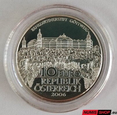 10 eur Rakúsko 2006 - Opátstva a kláštory v Rakúsku - Opátstvo Göttweig - PROOF