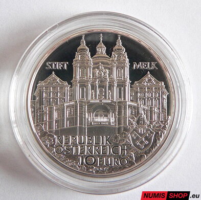 10 eur Rakúsko 2007 - Opátstva a kláštory v Rakúsku - Opátstvo Melk - PROOF