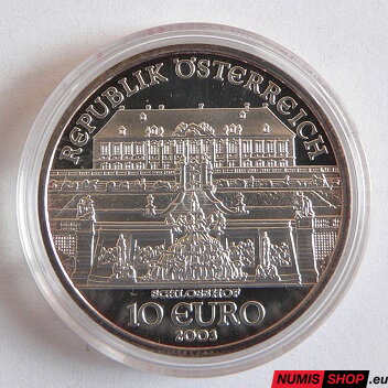 10 eur Rakúsko 2003 - Rakúsko a jeho ľudia - Zámok SchlossHof - PROOF